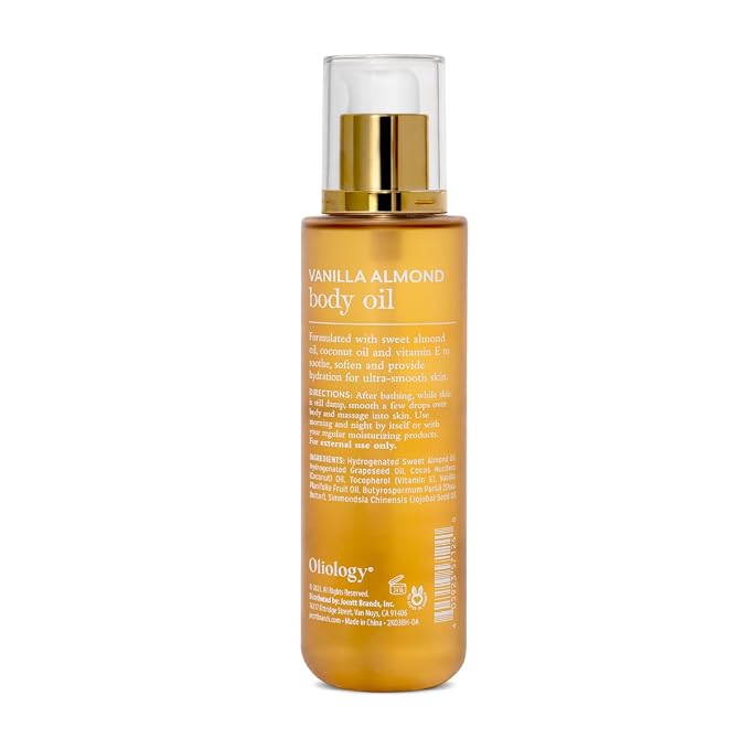 Oliology Vanilla Almond Body Oil – Hydrating Blend - Image 2