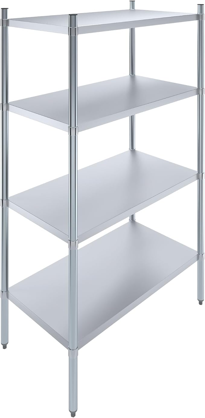 AmGood 4 Tier Galvanized Steel Dry Storage Unit. 24 in. x 43 in. x 72 in. by AmGood