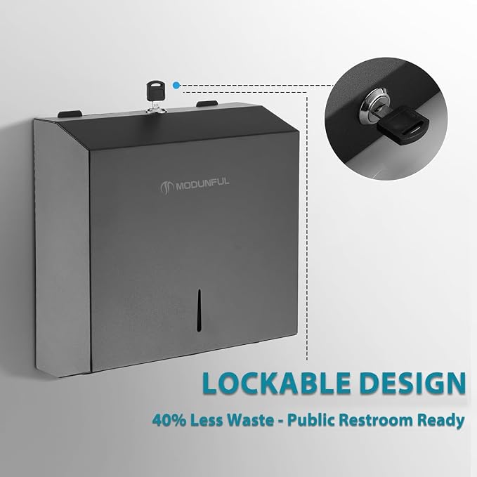 Paper Towel Dispenser Wall Mount: Large Capacity Commercial Paper Towel Holder - Image 5