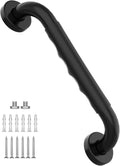 20 Inch Shower Grab Bar w/Anti Slip Rubber Grip, Munzong Black Stainless Steel by Munzong