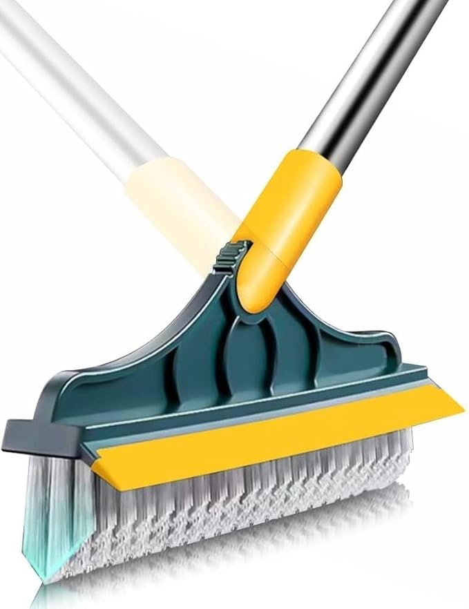 2 in 1 Cleaning Floor Scrub Brush Floor Brush Scrubber New Upgraded 53.5" Long by CHRISEN