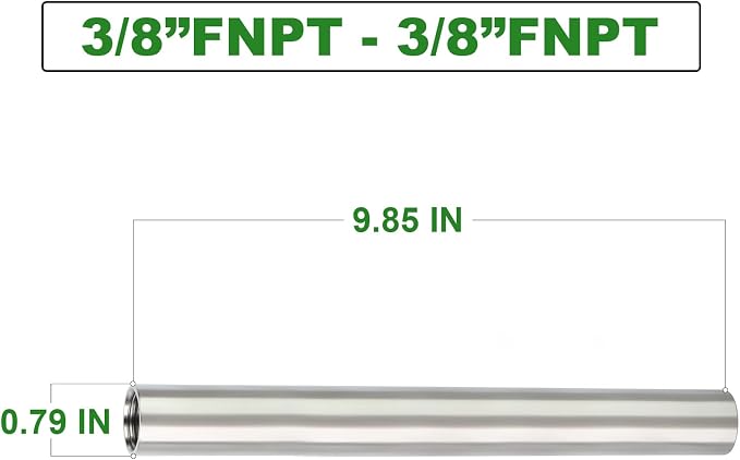 TAISHER 2PCS Stainless Steel Pipe Fittings, 3/8" NPT x 3/8" NPT Female Threaded - Image 4