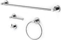 Polished Chrome Bathroom Hardware Set 4 Piece Towel bar Set, Towel Rack by Designchangeslife
