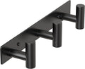 HUFEEOH Coat Hooks Wall Mount, Stainless Steel 3 Hooks Towel Hooks Black T by HUFEEOH