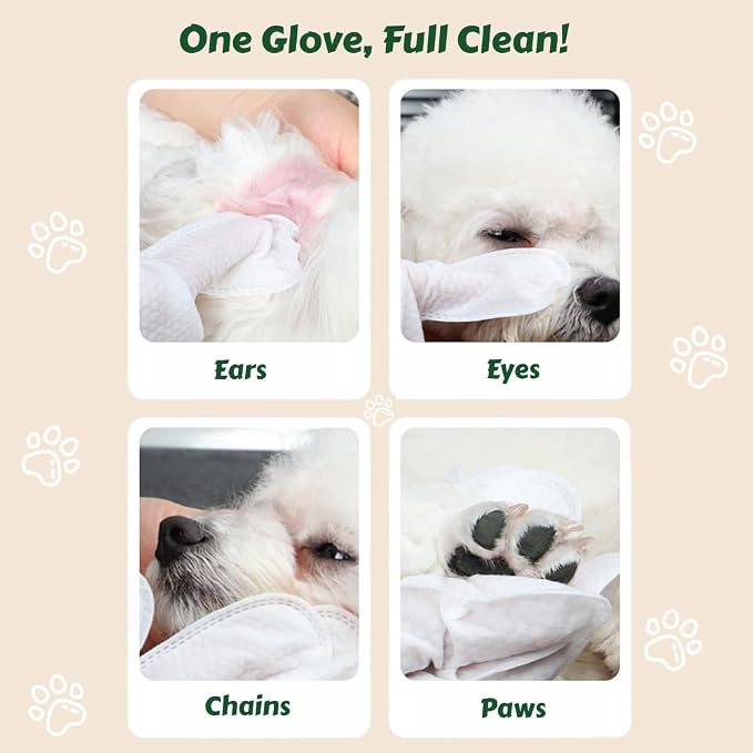10-Pack Pet Cleaning Glove Wipes - Image 4