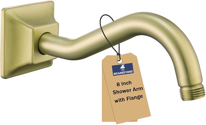 8 Inch S Shaped Curved Shower Arm, Stainless Steel Shower Head Height Extender - Image 9