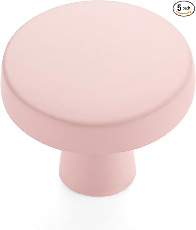 Ravinte 5 Pack Drawer Pulls 1-1/4 Inch Kitchen Cabinet Knobs Solid Round by Ravinte