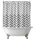 Ombre Grey Clawfoot Tub Shower Curtain Liner 180Wx60H Geometric Neutral Soft by De-Mediocre