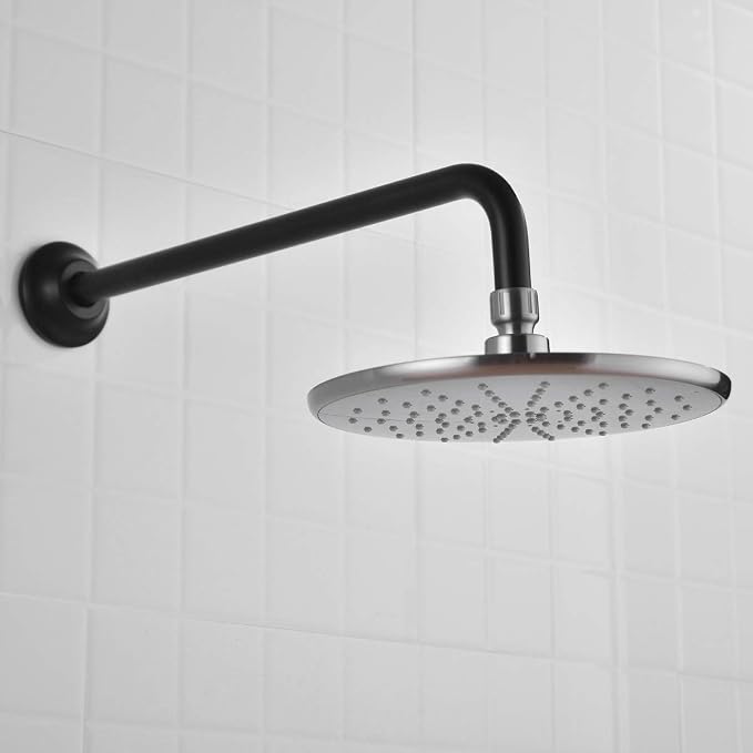 BESTILL 16 Inch L-Shaped Shower Head Extension Arm, Shower Arm and Flange - Image 2
