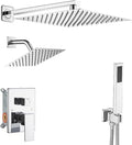 Shower Faucet Set Polished Chrome Shower System, Knob Switch Diverter Shower by YCAIKOI
