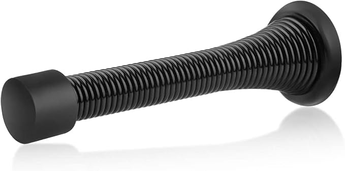HOMOTEK 40 Pack Black Spring Door Stops, 3-1/8" Heavy Duty Door Stop by HOMOTEK