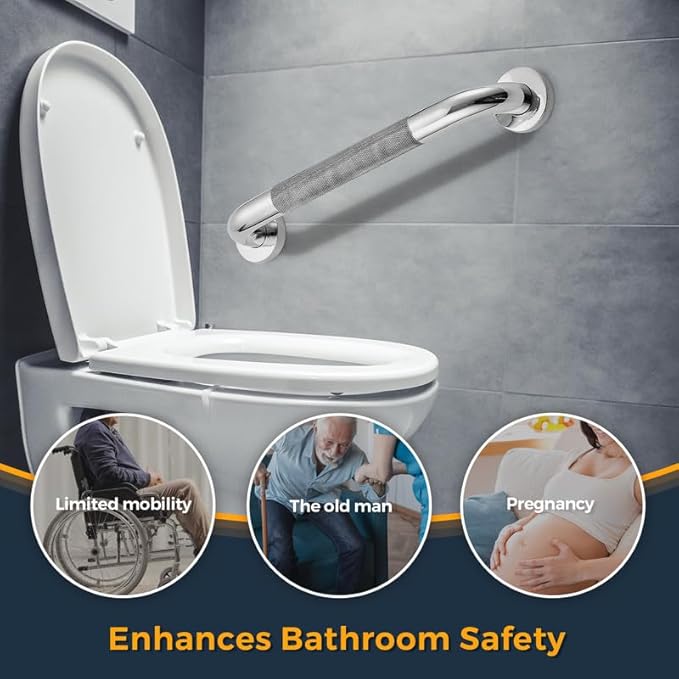 Grab Bars for Shower, 1 Pack 20-Inch Anti Slip Shower Handles for Elderly - Image 2