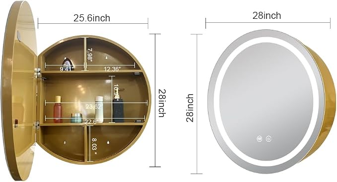 28inch Round Medicine Cabinet - Image 2