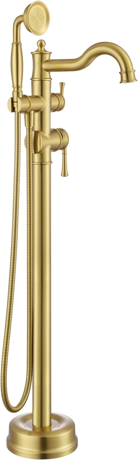 Free Standing Tub Faucet, Qinkell Classic Elegant Gooseneck Freestanding by QinkellSanitaryWare