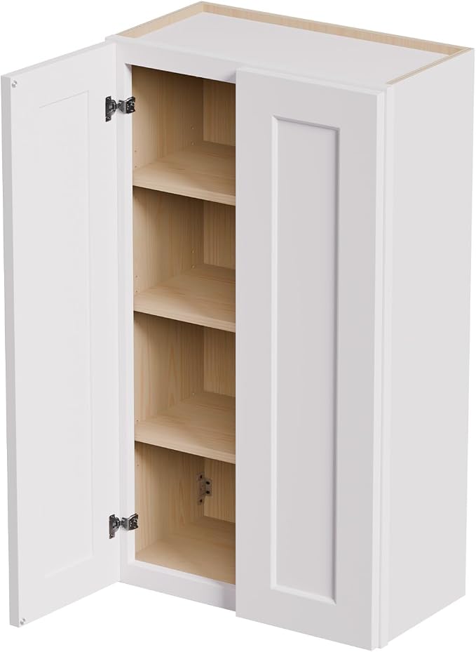 Solid Wood Kitchen Wall Cabinets, 24 Inch Wide Over The Toilet Storage Cabinet - Image 4