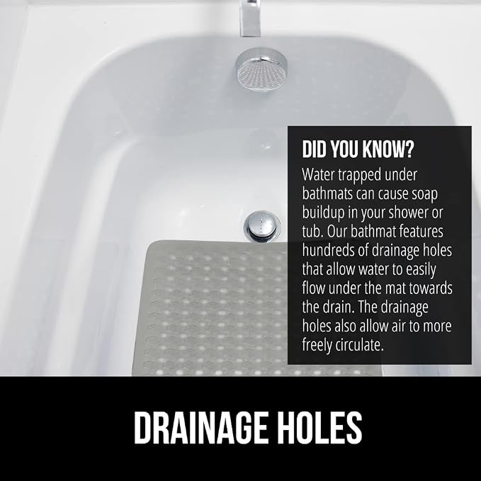 GORILLA GRIP Patented Bath Tub Shower Mat, Machine Washable Bathtub Floor Liner - Image 4