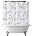 Shower Curtain Liner for Clawfoot Tub 180x70Inch Leaf Clear Heavy Duty by De-Mediocre