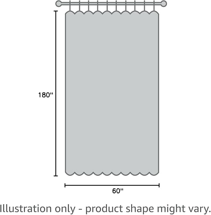 YISURE White Short 60 Inch Shower Curtain - Image 6