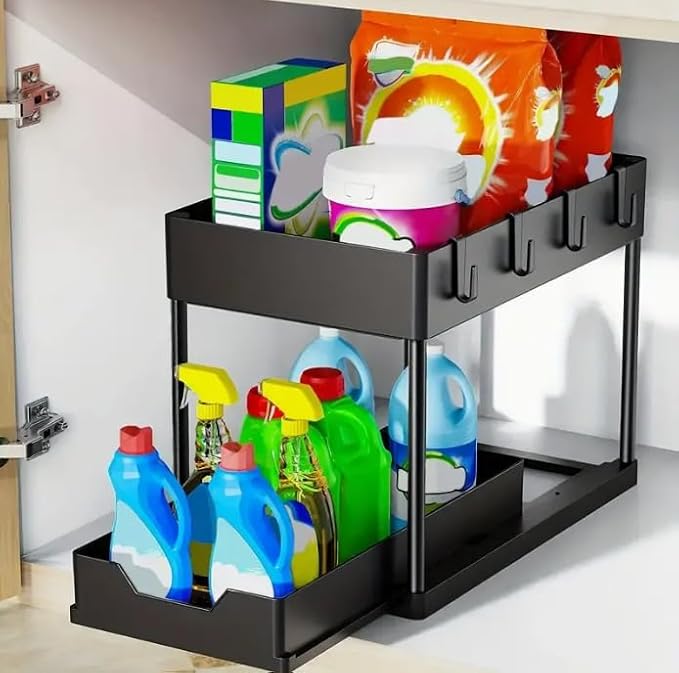 Over Sink Shelf Organizer 1pack, No Drill Easy Installation, Heavy Duty by PUNCTN