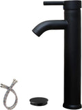 Matte Black Bathroom Faucets, Vessel Sink Faucet One Hole Single Handle Modern by Greenspring