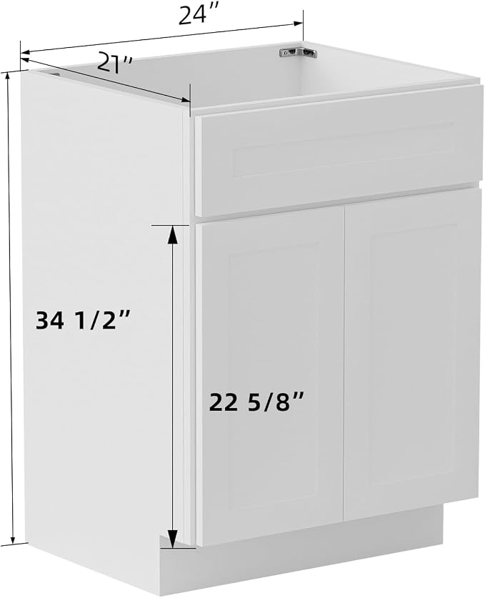KitchenMan Bathroom Vanity Without Sink and Top 24 Inch Unassembled Bathroom - Image 2