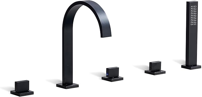 High Arc 5 Hole Roman Tub Filler - Image 8