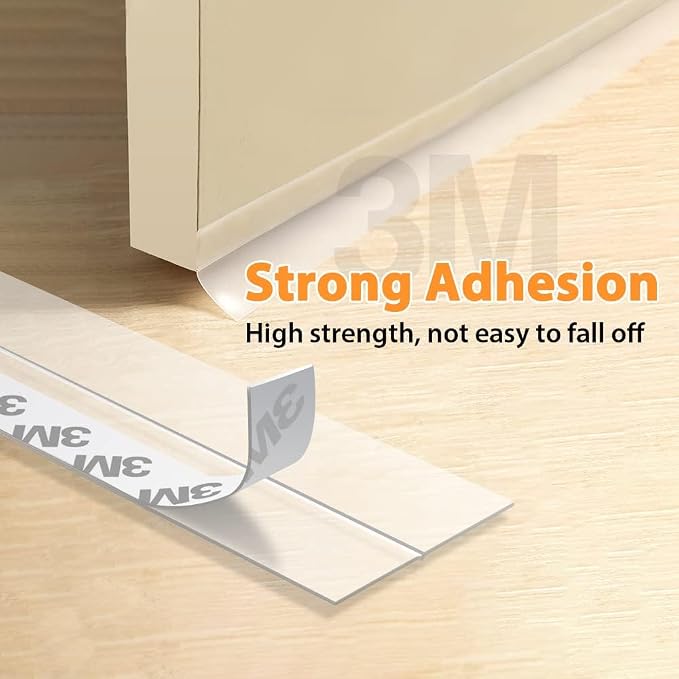 33.5 Ft Weather Stripping Door Seal Strip, Silicone Door Draft Stopper - Image 3