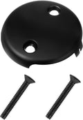 Black Tub Overflow Cover, 3-1/8" Universal Two-Hole Tub Bathtub Drain Cover Two by Unknown