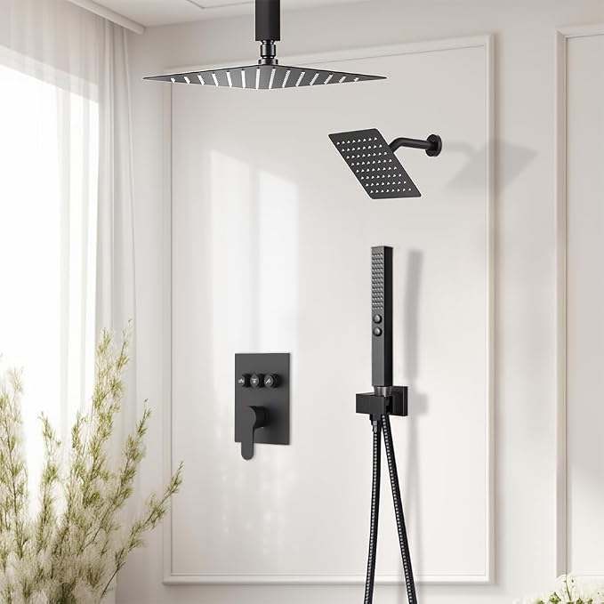 Shower Faucet Sets Shower System, 2 Head Shower System Rain Showerhead - Image 2