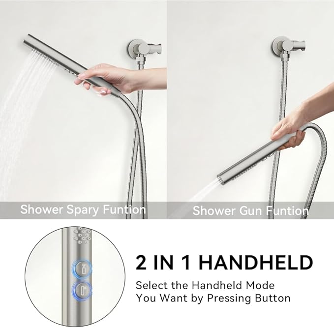 Shower Systems STARBATH 12+6" Round Dual Rainfall Shower Head - Image 5