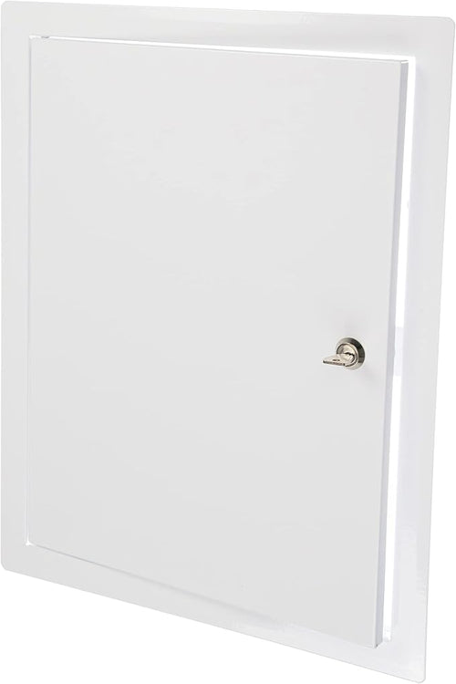 12" x 16" Lockable White Metal Access Panel. Service Shaft Door Panel by Unknown