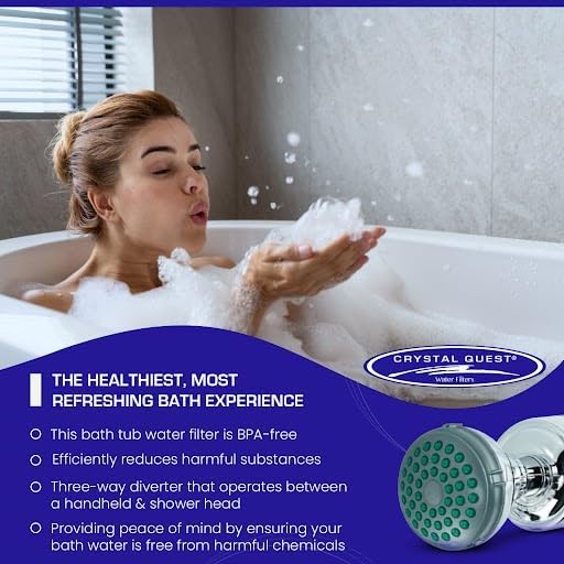 Crystal Quest Luxury Shower Power Handheld & Shower Head Combo Filtration - Image 4