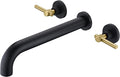 SUMERAIN Wall Mount Bathtub Faucet Set Long Spout Tub Filler High Flow Rate by SUMERAINFAUCETS