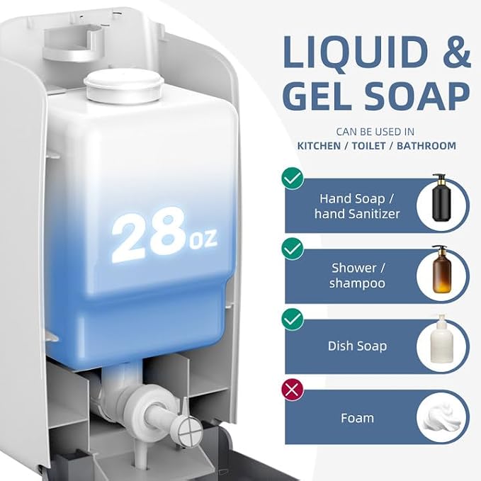 Soap Dispenser Wall Mount 28oz Commercial Hand Soap Dispenser - Image 2
