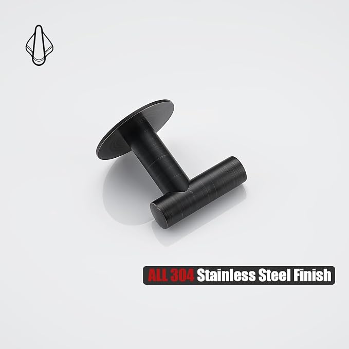 JQK Self Adhesive Towel Hook Bronze, No Drill Stick on Coat Robe Clothes Wall - Image 8