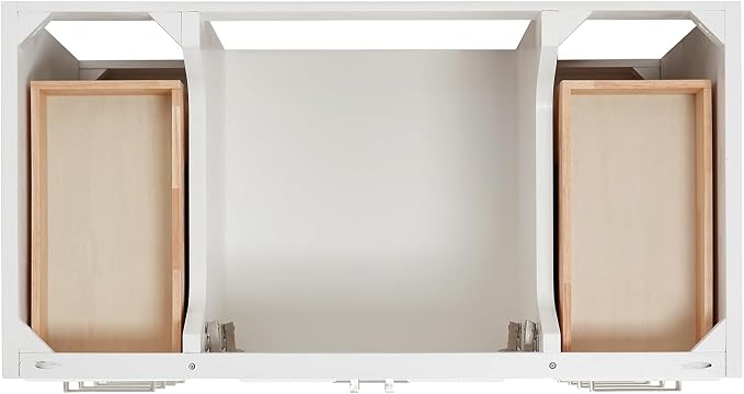 ARIEL Stafford 54" White Bathroom Vanity Base Cabinet, Single Sink Configuration - Image 9
