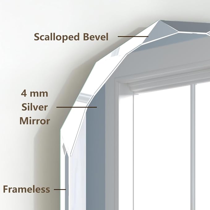 Silver Wall Mirror-Beveled Edge Frameless Mirror - Image 3
