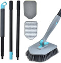Long Handled Scrub Brush for Shower, 3-in-1 Cleaning Brushes by HOME