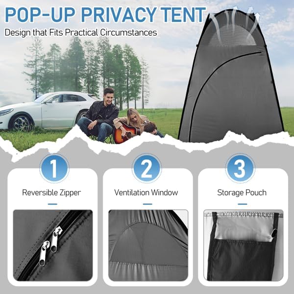 4x4ft Pop Up Privacy Shower Tent - Image 4