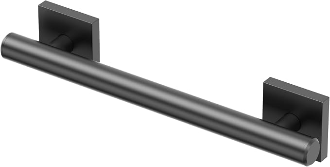 Gatco 940MX Elevate 12" L Grab Bar, Matte Black/ADA Compliant Stainless Steel - Image 2