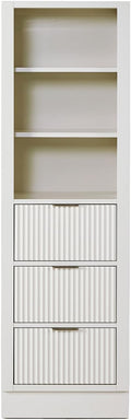 ARIEL Milan Bathroom Storage Cabinet 65”H x 20”W x 16”D Warm White by Ariel