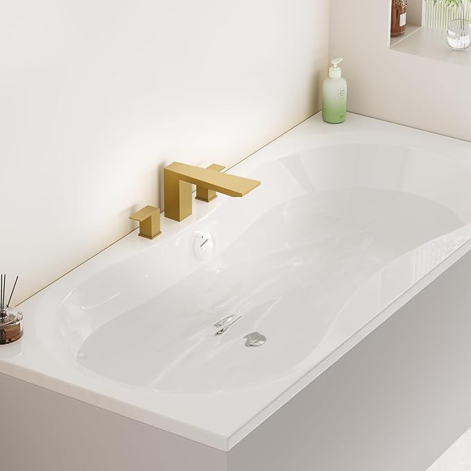 BESy Waterfall Roman Tub Faucets, Deck Mount Bathtub Faucets Set, Garden 3 - Image 7