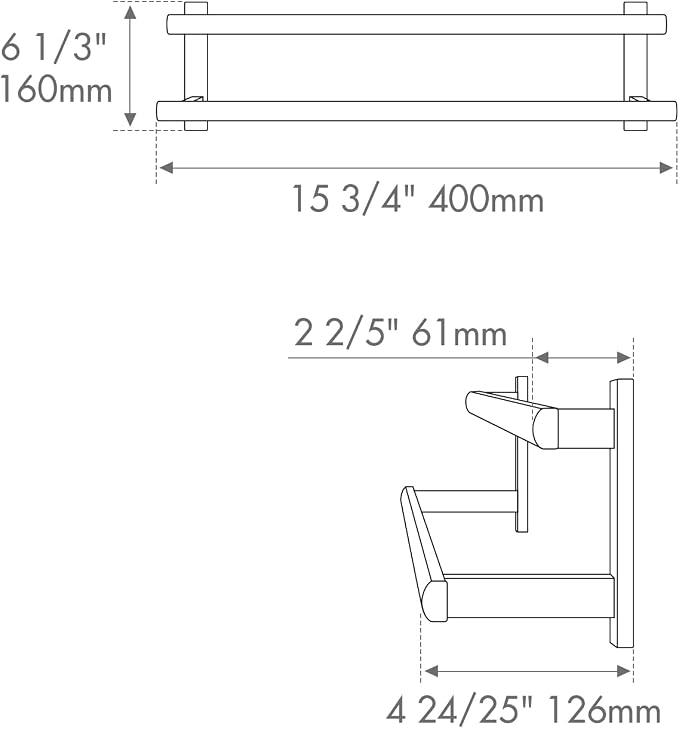 BAGNOLUX Double Towel Bar, SUS304 Towel Racks - Image 3