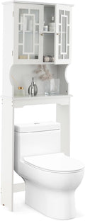 COSTWAY Over The Toilet Storage Cabinet, Bathroom Shelf Over Toilet, Double by COSTWAY