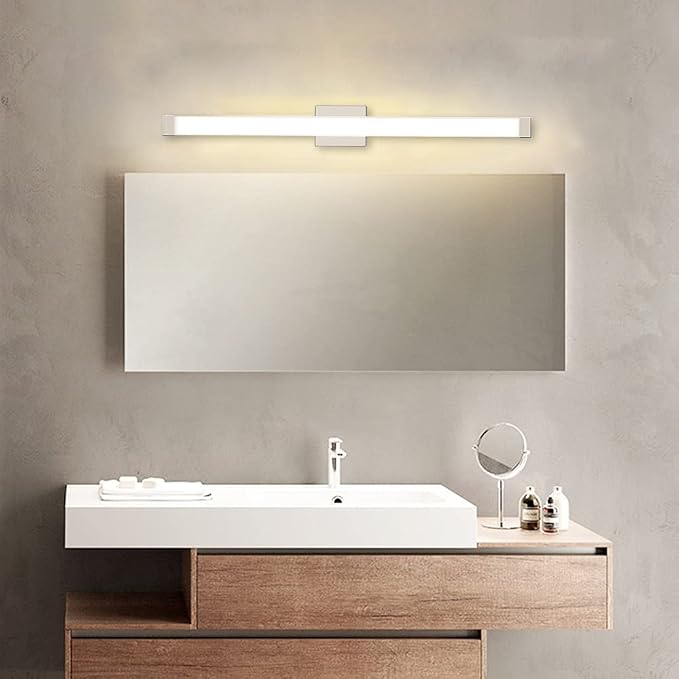 Bathroom Vanity Light Brushed Nickel Square LED 24 inch 14W 4000K Natural White - Image 5