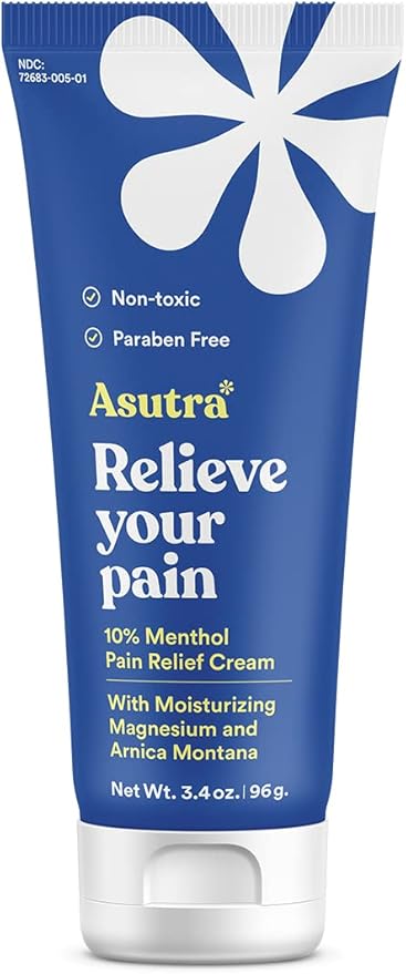 ASUTRA Muscle Pain Relief Cream 3.4 oz | Cooling Menthol by ASUTRA