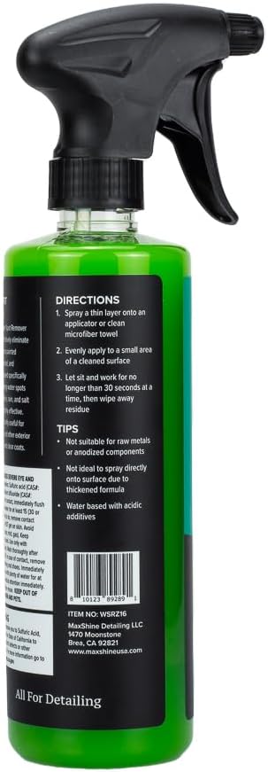Maxshine Water Spot Remover Liquid 16oz | Eco-Friendly Fluoride-Free Formula | - Image 4