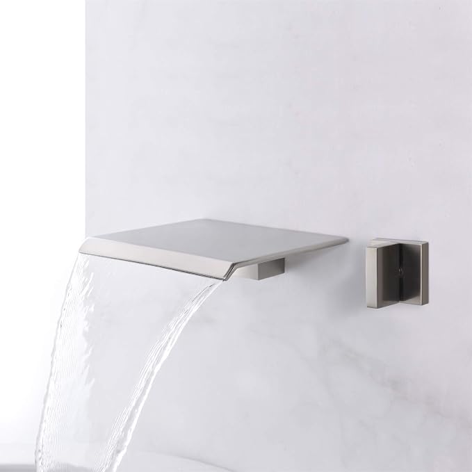 Wall Mount Tub Faucet Brushed Nickel - Image 5