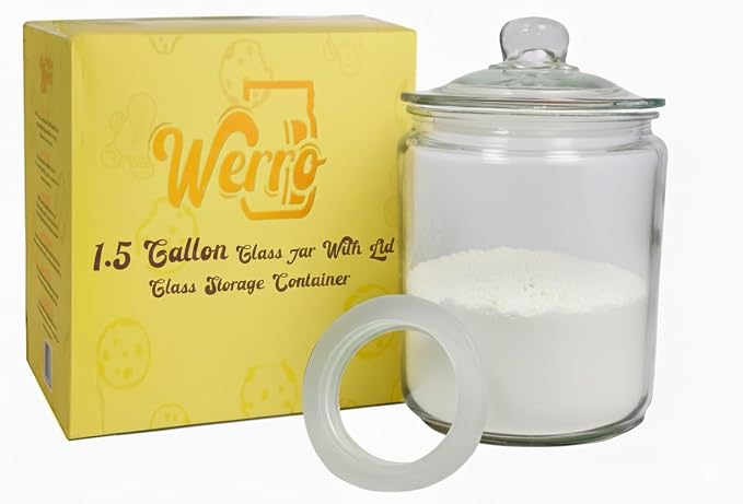 1.5 Gallon Glass Jar With Lid by Unknown