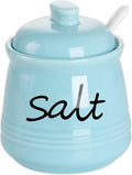 ONTUBE Ceramic Salt Bowl with Lid and Spoon 12oz by ONTUBE